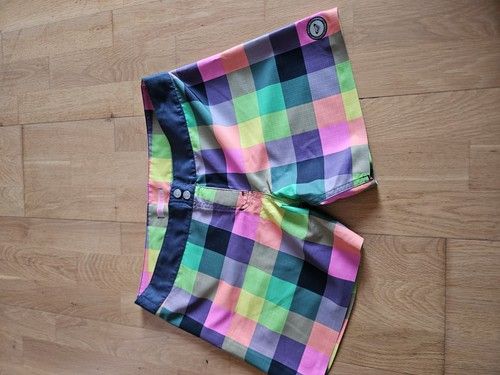 Roxy Women's Board Shorts Large 100% Polyester BNWOT Multicoloured Check Pattern