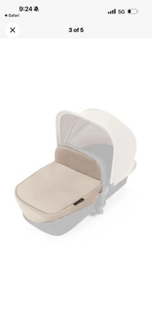 Ickle Bubba Stomp Cream APRON for Carrycot/ Bassinet Pram