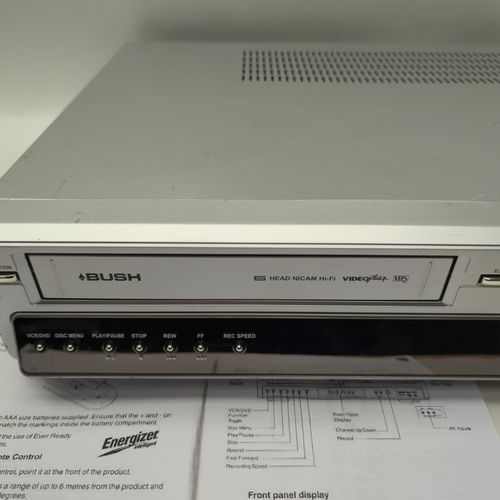 Bush DVRHS02 6 Head VCR DVD Player Combo Recorder  Remote COPY VHS TO DVD — image 5