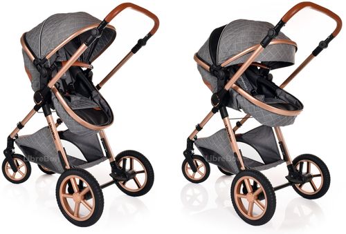 3 in 1 Pram Newborn Baby Buggy Set Travel System with Car Seat Folding Pushchair — image 9