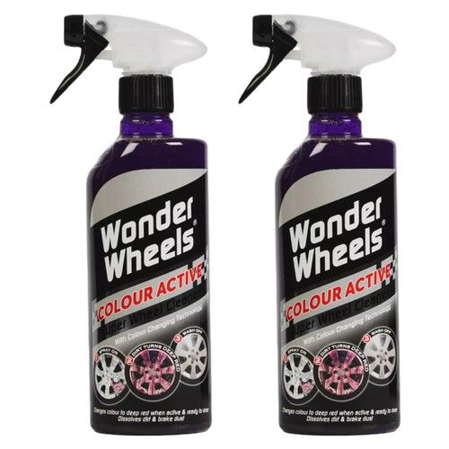 Wonder Wheels Colour Active Acid Free pH Neutral Alloy Wheel Cleaner 600ml x2