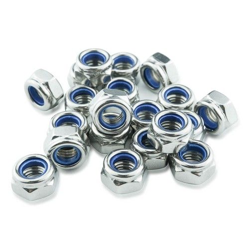 M8 Nyloc Nuts, 8mm Locking Nuts, MeHurr (Pack of 20) A2 304 Stainless Steel Hex