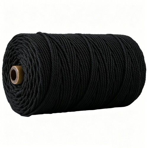 3mm 200M Natural Cotton Twisted Cord Craft Macrame Artisan Rope Weaving Wire DIY