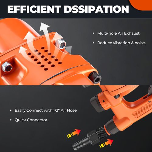 1" Inch 5000Nm Pneumatic Truck Wheel Impact Wrench Inch Air Gun RV Industrial UK — image 5