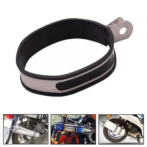 Motorcycle Exhaust Mount Bracket Fixed Ring Hanger Support Clamp Stainless
