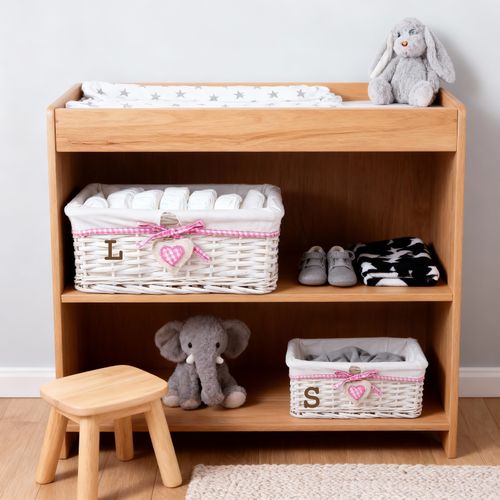 Natural Wicker Storage Gift Hamper Shelf Basket with Lining Gift Hampers Storage — image 8