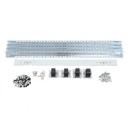 12U 450mm Black Network Cabinet Data Comms Wall Rack with wheels — image 7