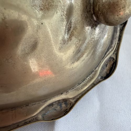 Vintage Art Deco Plate Clam Shell Butter Dish 1930s Silver Plated England — image 5