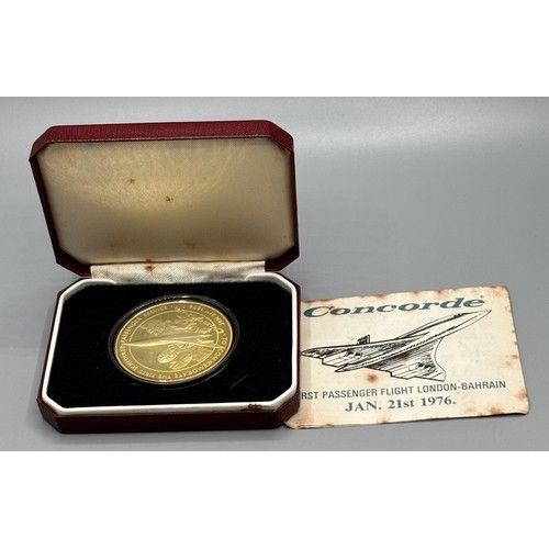 Pobjoy Mint commemorative "Concorde" London to Bahrain First Passenger Flight