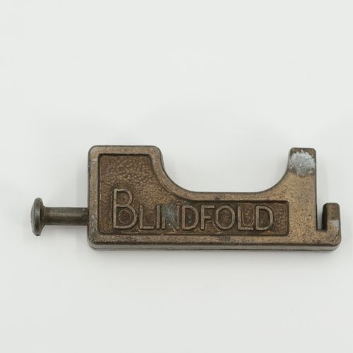 Antique Blindfold Needle Threader Metal 1920s Made in England Sewing Tool — image 1