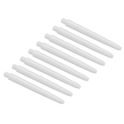 50Pcs 53mm Plastic Dart Shafts Medium 2BA Thread Dart Stems White