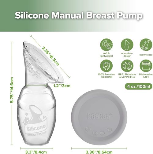 Haakaa Manual Breast Pump Patented Silicone Milk Collector Continuous Natural — image 2