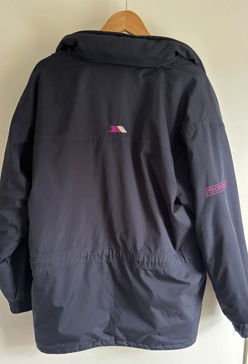 Trespass Womens Waterproof Coat Size L Navy Purple Fleece Lined Hooded Jacket — image 6