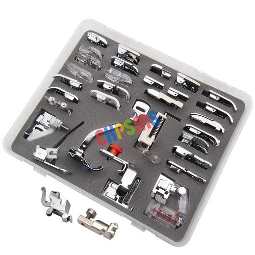 Presser Foot Set (in total 34 pieces) For Bernina Old Style 700  707 708 817 +