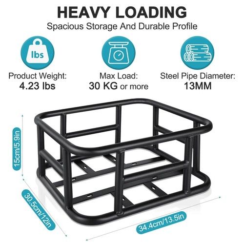 Rear Bike Basket Bicycle Cargo Rack Bag Large Capacity Fron E-Bike Basket Bike