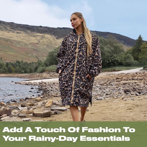 Oversized Stylish Drying Robe for Adults - Leopard Print, Waterproof & Warm — image 5