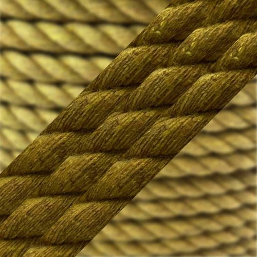 10mm Natural Gold Cotton Rope x 45m On A Reel, 3 Strand Cord, Coloured Cotton — image 2