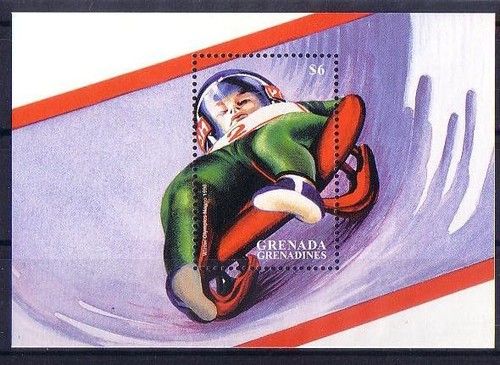 1998 Olympic Games - Tobogganing - Grenadines - Block MNH