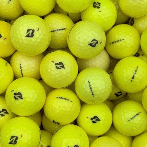 Bridgestone Tour B Optic Golf Balls Grade A Yellow Lake Balls 12-100 Ball Pack