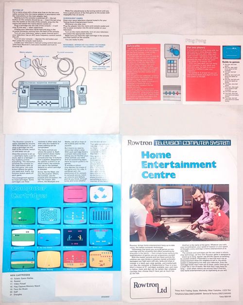Boxed Rowtron Home Game Ent System Console + 3 Games Alien Ping Pong Rare Teleng — image 4