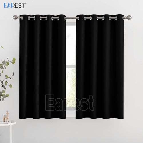 2PCS Blackout Curtains Eyelet Ring Top Thick Thermal Ready Made Pair + Tie Backs — image 1