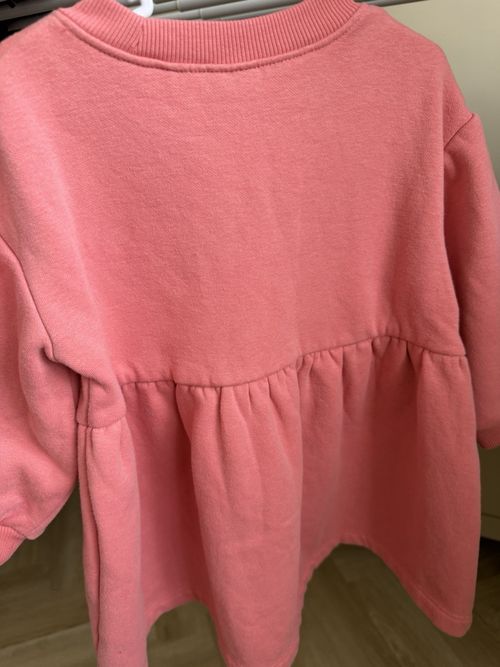 NEXT baby girl Christmas Sweatshirt Pink Dress 12-18m, excellent condition  — image 3