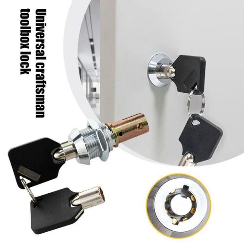 Tool Box Lock with Keys Replacement Cylinder For Tool Storage Cabinets Drawers — image 12