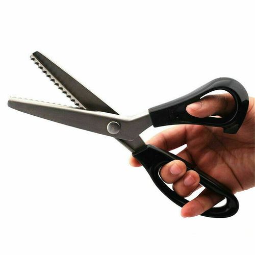 Pinking Shears, Professional Dressmaking Scissors Crafts Zig Zag Cut Scissors BO — image 8
