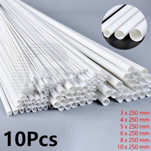 10pcs Ø 3-10mm x 250mm ABS Plastic Round Tubes Pipe for Model Retrofit Craft DIY