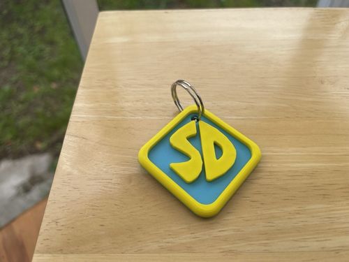 Scooby Doo Style Dog Tag Keyring — image 4