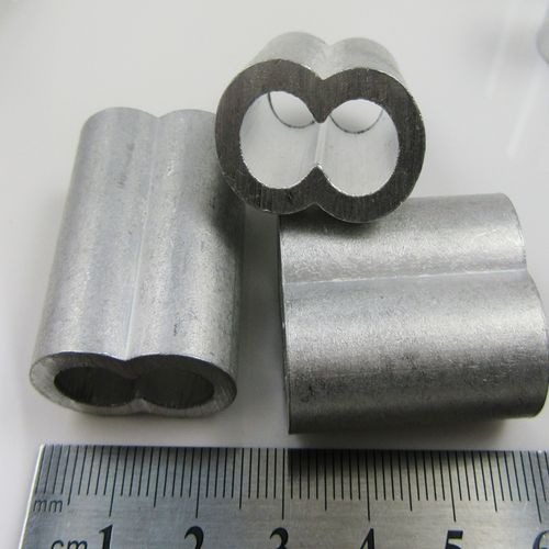 ALUMINIUM CRIMPS 1mm - 8mm "7 SIZES" FERRULES FOR  STEEL WIRE ROPE CABLE UK. — image 1