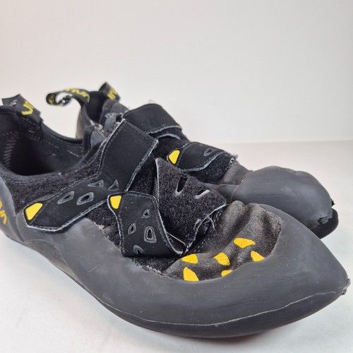 La Sportiva Tarantula Climbing Shoes Men's Size 9 Mounting Rock Black/Yellow