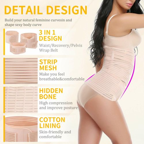 3 in 1 Postpartum Recovery Belly Wrap Pelvis Belts For Post Pregnancy Maternity — image 4