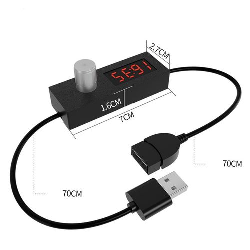 7cm USB Timer Countdown Power Off Switch Adjustable for Low Voltage Use — image 7