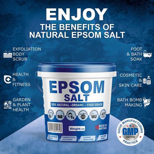 EPSOM SALT 5KG Bucket Food Grade Medical Organic Magnesium Sulphate Bath Salts — image 6