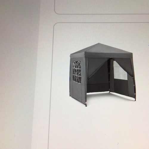 Grey Square VonHaus Pop-Up Gazebo Marquee Canopy Tent with Side Panels.