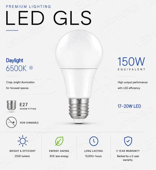 Screw / Bayonet LED Light Bulbs 9W=60W 15W=100W Warm White Daylight Cool B22 E27