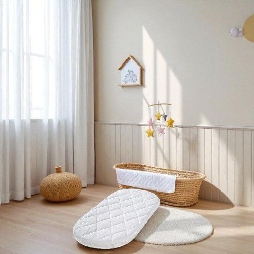 Baby Moses Pram Bassinet Basket 4CM Extra Thick Quilted firm Mattress all sizes — image 3