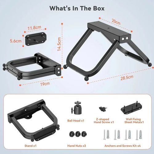 Projector Stand Mount 360° Adjustable Ceiling Wall Bracket Universal 1/4" Screw — image 2