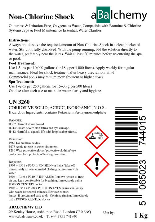 Non-Chlorine Shock 1kg, Spa & Pool Water Clarifier - aBalchemy — image 4