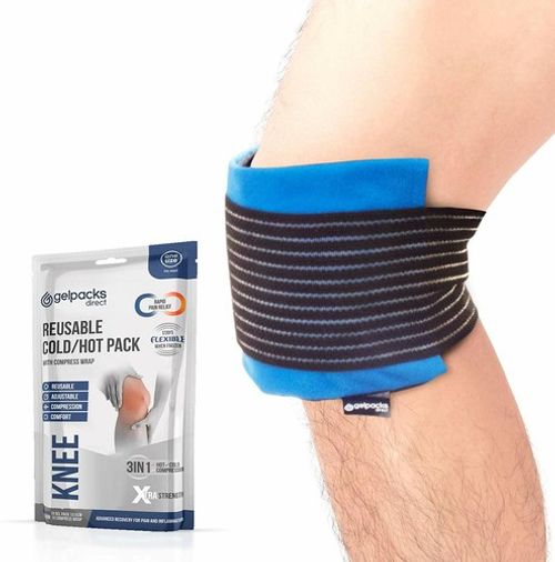Reusable Hot Cold Gel Ice Pack and Wrap for Ankle Back Knee Elbow Pain Relief