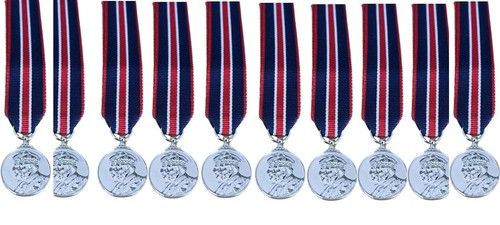 OFFICIAL KING CHARLES III CORONATION MINIATURE FULL SIZE MEDAL, RIBBON BARS NEW