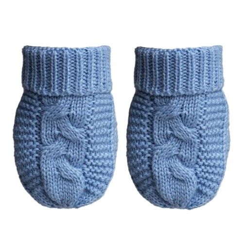 Newborn Baby Mittens Boys Girls Cable Knit Infants Toddlers Gloves Zero 0-12Mths