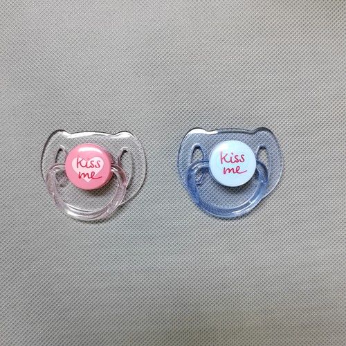 2PC Magnetic Dummy Soother Pacifier for Reborn Baby Dolls Accessory Kit DIY Gift