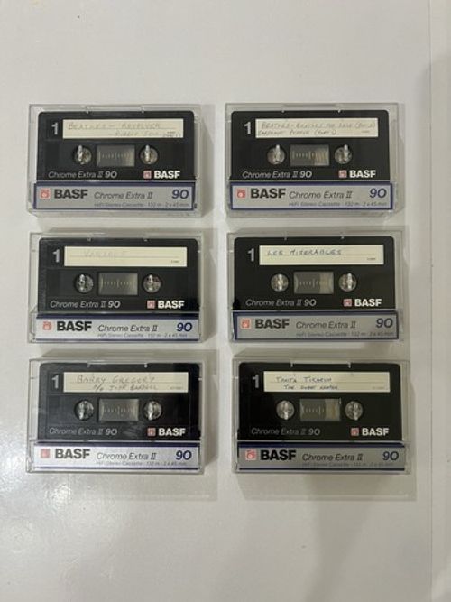 6x BASF Chrome Extra II Type II Audio Cassette Tapes – Premium Vintage Hi-Fi