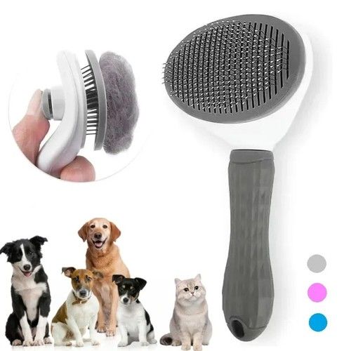 Dog Brush Cat Comb Self Cleaning Pet Hair Remover Brush For Dogs Cats Grooming