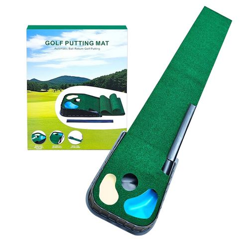 Golf Putting Mat with Auto Ball Return 220x33cm Indoor Practice Training Aid UK — image 10