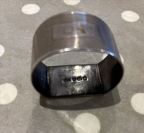 Pair Of Solid Silver Napkin Rings Hallmarked Around 46g — image 3
