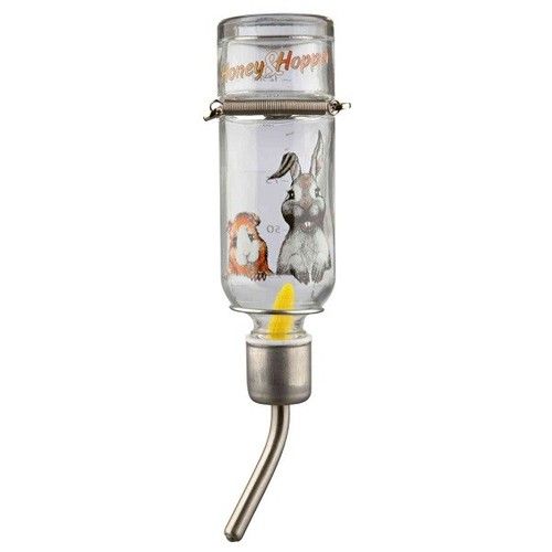 Trixie Glass Small Animal Cage Water Bottle Bite-Proof Rabbit Guinea Pig Hamster