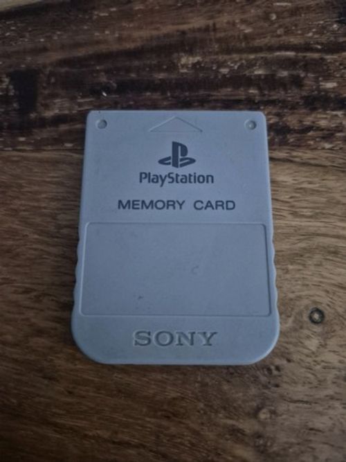 Grey Official PS1 Memory Card Sony PlayStation PS One Tested SCPH-1020 Gray